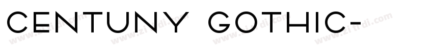 Centuny Gothic字体转换